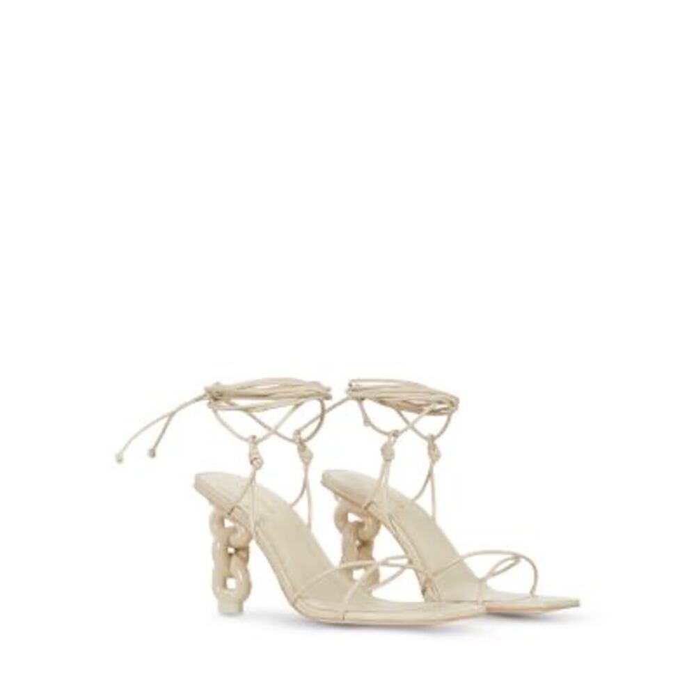 Cult Gaia Beige Zadie Ankle Strap Sandals Sz. 36.5 - Picture 2 of 6
